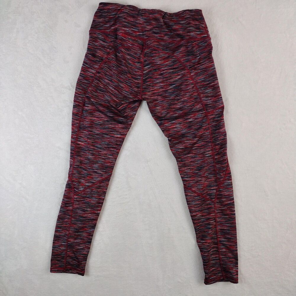 Women's Deep Red‎ Bolt Active Spacedye Legging High Rise Active Yoga Stretch